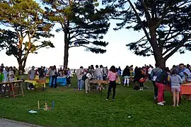 Jeux en bois au Parc-à-Chaînes