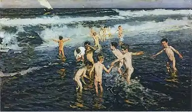 Bañar a los niños (1908), Oviedo, Musée des Beaux-Arts des Asturies&nbsp;(es).