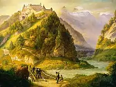 Festung Hohenwerfen, Johann Michael Sattler, 1827-1828.