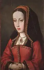 Jeanne Ire de Castille, éventuellement par Jacob van Laethem&nbsp;(en), sur 1500