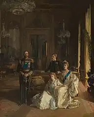 La famille royale au palais de Buckingham 1913