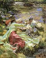 John Singer Sargent, Jeu d'échecs (Sargent) (ru), 1907.