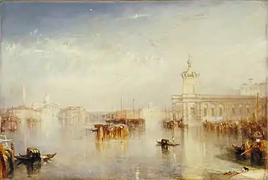La Dogana, San GiorgioZitelle, depuis les marches de l'EuropeWilliam Turner, 1842Tate Britain, Londres