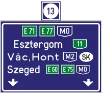 Panneau de signalisation avancée (poursuite sur autoroute)