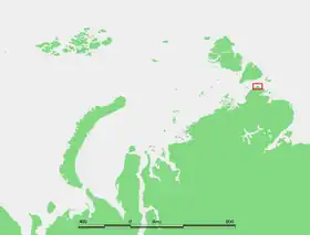 Emplacement du cap Tcheliouskine