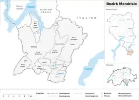 Localisation de District de Mendrisio