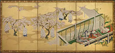 Tosa Mitsuoki, Kashiwagi, Le Dit du Genji, XVIIe siècle, Galerie Arthur M. Sackler.
