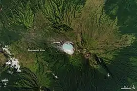 Image satellite de l'Ijen en 2014.