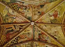 Église Notre-Dame de Kernascléden : fresques de la voûte (vue partielle).