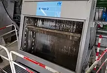 Dégrilleur en entrée de station d'épuration.