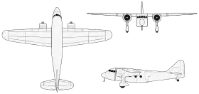 vue en plan de l’avion
