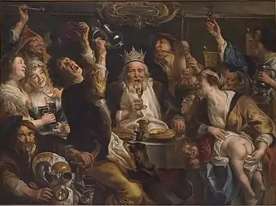 Jacob Jordaens, Le roi boit, XVIIe&nbsp;siècle.