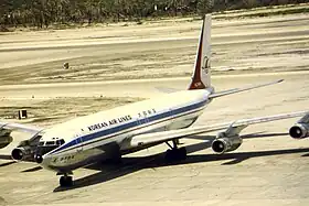 Boeing 707 de Korean Air en 1977.