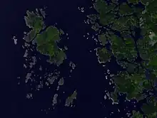 Vue satellite des îles Koster