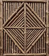 Panneau dans une grange à Kroondomein Het Loo&nbsp;(nl) au Veluwe.