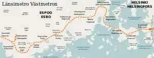 Plan de l'extension de la ligne