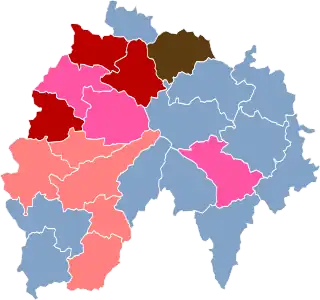 Liste en tête dans chaque canton.