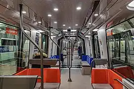 Intérieur d'une rame MP 14 (octobre 2020).