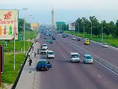 Le boulevard Lumumba au niveau de limete