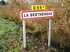 Le panneau d'entrée d’agglomération, en 2012.