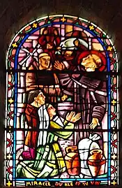 Vitrail : miracle du blé et du vin.