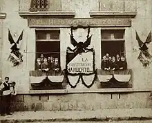 Protestation dans les locaux d'El hijo de El Ahuizote en 1903.