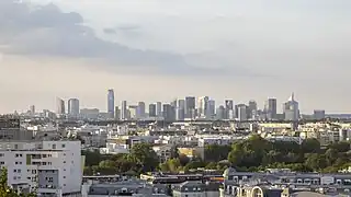 La Défense vue depuis Issy-les-Moulineaux.