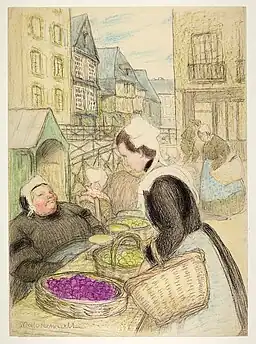 La Marchande de prunes Quimper 60x43 cm