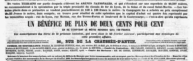 La Presse, 7 février 1855, p.&nbsp;4.