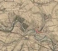 La Rivière sur la carte d'état-major (1820-1860).