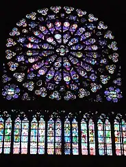 La « Rose Sud » ou « Rose Midi » de Notre-Dame de Paris.