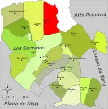 dans la comarque de Los Serranos.