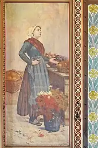 Détail du décor de la brasserie La Cigale à Nantes (1895).