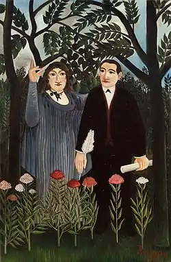La Muse inspirant le poète, par Henri Rousseau en 1909.