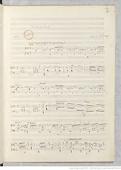 Première page du manuscrit