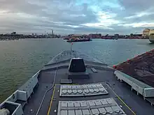 La vue depuis le pont du navire