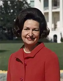 Lady Bird Johnson dans les années 1960.