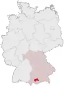 Drapeau de Arrondissement de Weilheim-Schongau