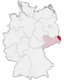 Drapeau de Arrondissement de Haute-Lusace basse-silésienne