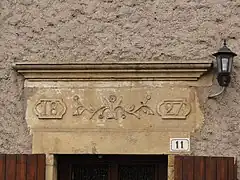 Linteau porte de maison 1827.