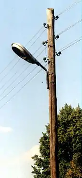 Éclairage public années 1960-1970.