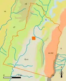 Carte géologique schématique, avec légendes, d’un territoire communal.