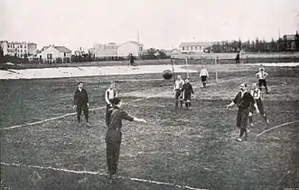 Photo d'une action de jeu d'un match de football