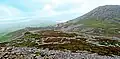 Hillfort Tre'r Ceiri sur les pentes du Yr Eifl, de l'Age du Fer, Une partie de l'ensemble des emplacements construits.