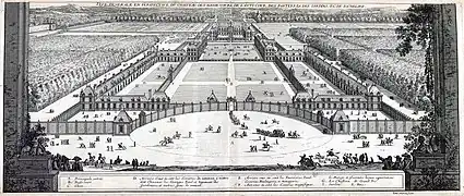 Le château de Richelieu d'après Le Magnifique Chasteau de Richelieu... (ca. 1657) par Jean Marot.