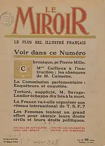 Couverture du no&nbsp;18, nouvelle série, daté 29 mars 1914.