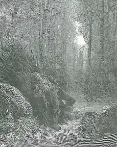 « La Mort et le Bûcheron »Gustave DoréFable de Jean de La Fontaine