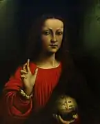 Entourage de Vinci, Le Sauveur du monde, vers 1505, musée des beaux-arts de Nancy