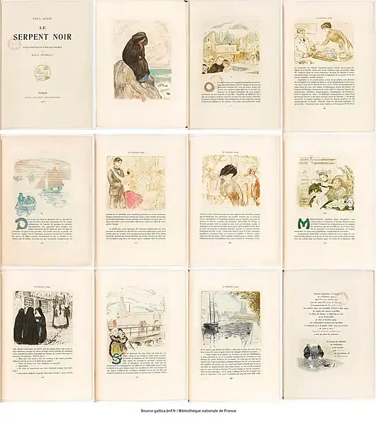 Le Serpent noir  de  Paul Adam, ill. pour les Cents Bibliophiles (1910-1912)