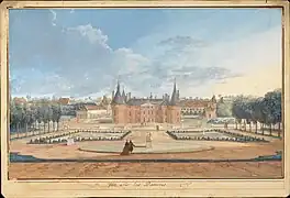 Le château de Maillebois au XVIIIe&nbsp;siècle (aquarelle).